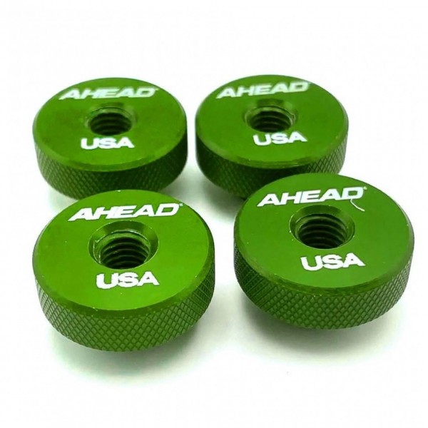 Ahead Speed Nut Cymbal Toppers 4 Pack, Green