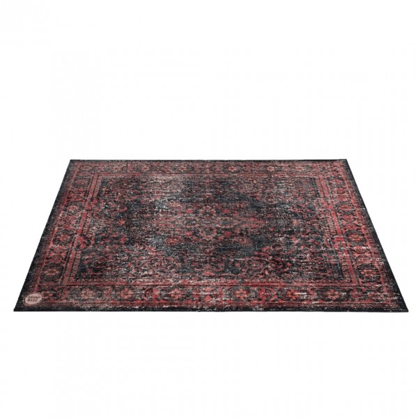 Drum n Base Vintage Persian Club Series Drum Mat, Black & Red 163cm x 142cm