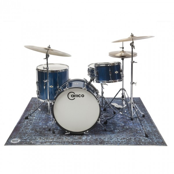 Alfombra Vintage Estilo Drum'n'bass Para Baterías - Color Gris, Resistente Y Con Estilo