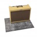 Drum n Base Vintage Persian Pedal & Amp Series Rug, Grey 80cm x 60cm - Amp Example 1