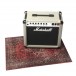 Drum n Base Vintage Persian Pedal & Amp Series Rug, Original Red 80cm x 60cm - Amp Example 3