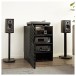 AVCOM Hifi Cabinet 4 Shelf, Black