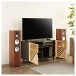 AVCOM Small TV Cabinet Black, Custom Bundle