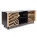 AVCOM Large TV Cabinet Black, Custom Bundle