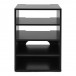 AVCOM Hifi Cabinet 4 Shelf Black, Custom Bundle