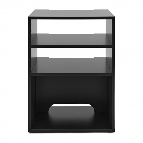 AVCOM Hifi Cabinet 3 Shelf Black, Custom Bundle