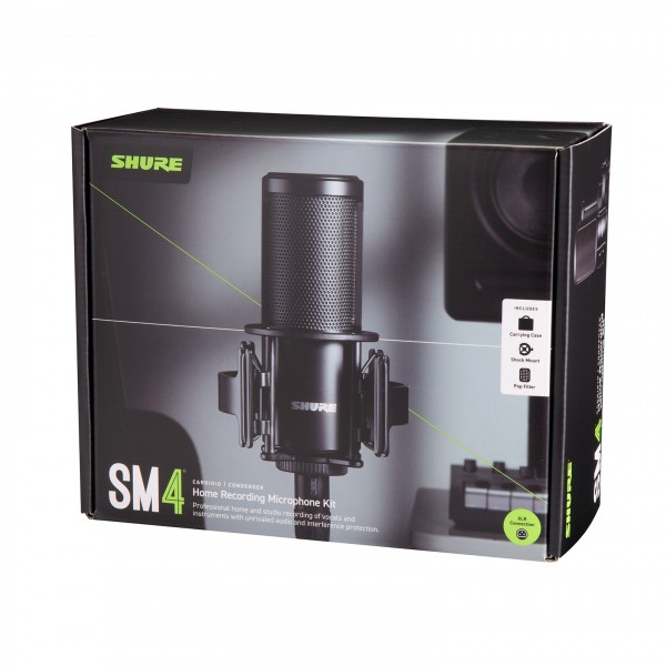 Shure SM4 Dual Diaphragm Condenser Microphone Bundle - Packaging, Front