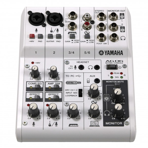 Yamaha AG06 6-Channel Hybrid Mixer - Secondhand