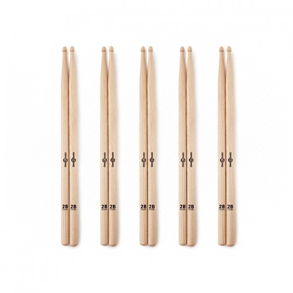 2B Hickory Drumsticks Natural, 5 Pack