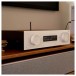 JBL MA310 5.2 Channel 4K AV Receiver, White - lifestyle close up