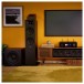 JBL Stage 220P Powered Subwoofer, Black - lifestyle