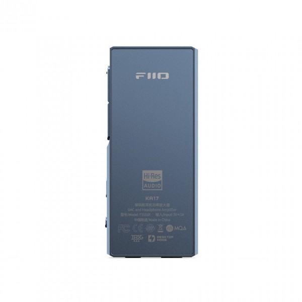 FiiO KA17 DAC and Headphone Amp, Blue - Rear
