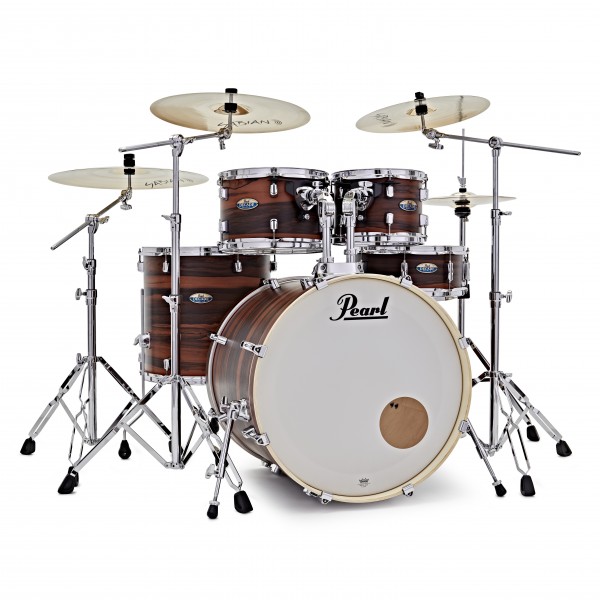 Pearl Decade Maple Pro Drum Kit w/Sabian XSRs, Matte Dark Walnut