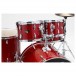 Tama Imperialstar 22'' 5pc Drum Kit, Burnt Red Mist - Rack Toms