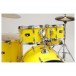 Tama Imperialstar 22'' 5pc Drum Kit, Electric Yellow - Rack Toms