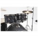 Tama Imperialstar 22'' 5pc Drum Kit w/Cymbals, Blacked Out Black - Rack Toms