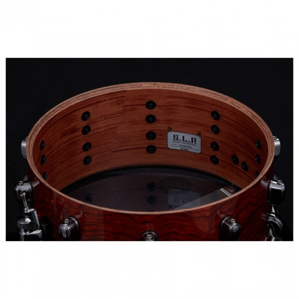 Tama SLP 14'' x 6'' G-Bubinga Snare Drum, Natural Quilted Bubinga - Inner Shell