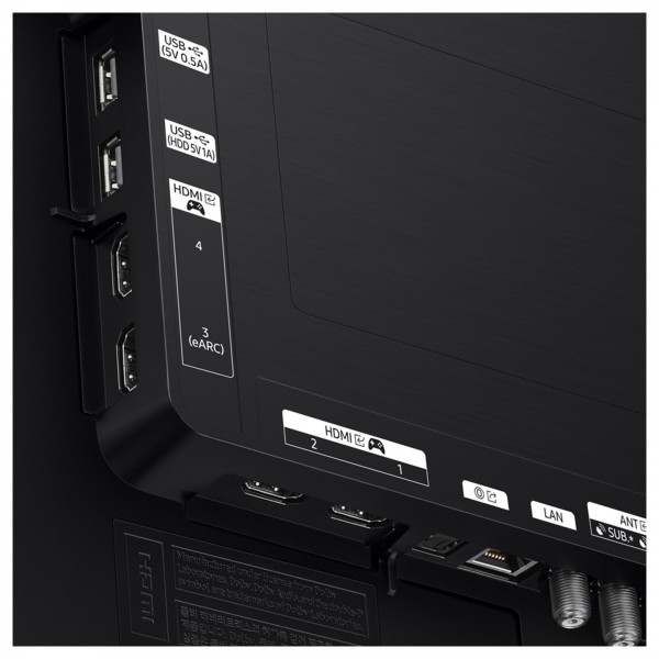 Samsung 2024 S90D 83-inch OLED 4K HDR Smart TV Connections View