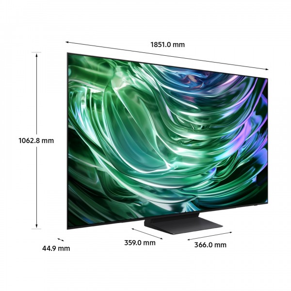 Samsung 2024 S90D 83-inch OLED 4K HDR Smart TV Dimensions View