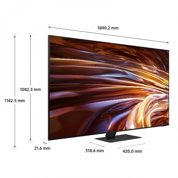 Samsung 2024 QN95D 85-inch Neo QLED 4K HDR Smart TV Dimensions View
