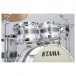 Tama Starclassic Maple 22'' 4pc Shell Pack, Silver Snow Racing Stripe - Rack Toms