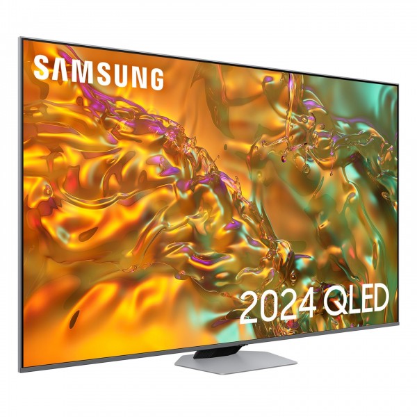 Samsung 2024 Q80D 85-inch QLED 4K HDR Smart TV Side View 