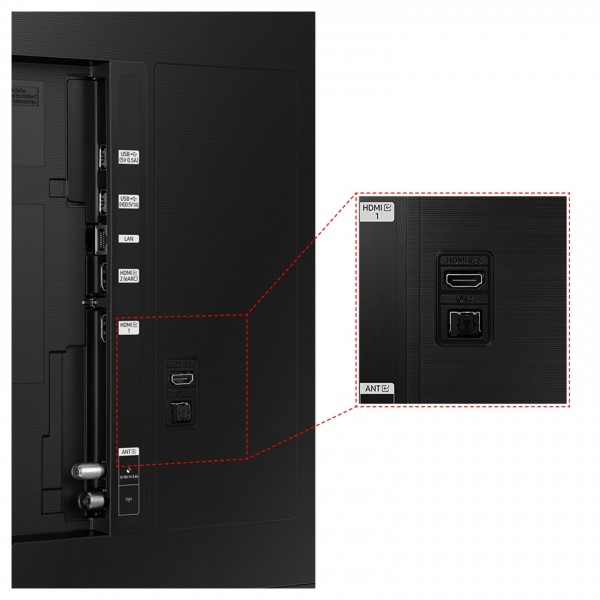 Samsung 2024 Q60D 85-inch QLED 4K HDR Smart TV Connections View