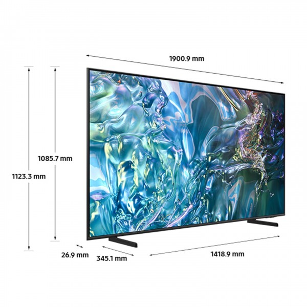 Samsung 2024 Q60D 85-inch QLED 4K HDR Smart TV Dimensions View