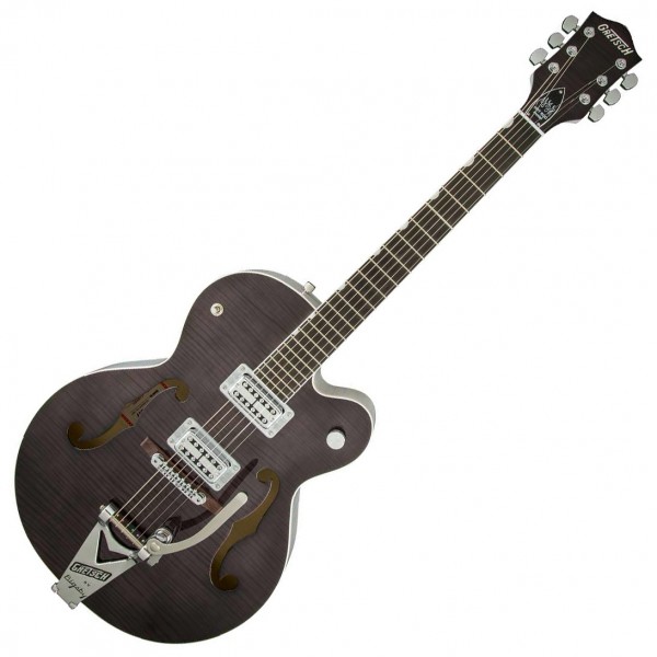 Gretsch G6120SH Brian Setzer Hot Rod, Tuxedo Black 2-Tone/Flame Maple
