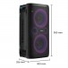 Hisense Party Rocker One Portable Bluetooth Speaker - Product dimensions diagram