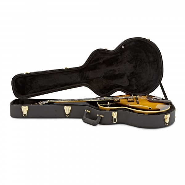 Ibanez LGB300 George Benson, Vintage Yellow Burst case open