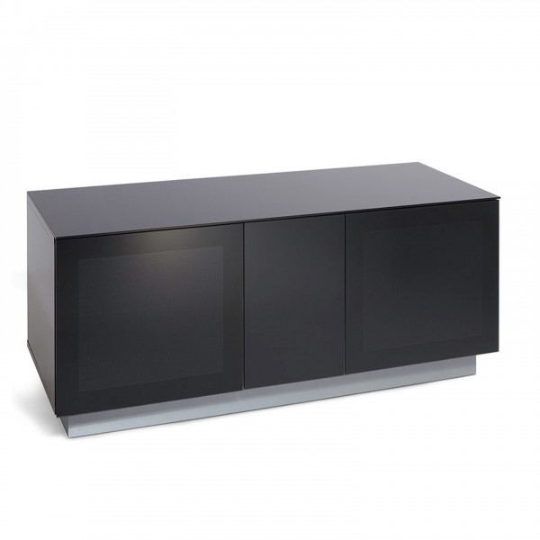 Alphason Element Modular 1250XL TV Cabinet, Black Gloss - Angled