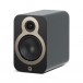 Q Acoustics 3020c Bookshelf Speaker, Black - Angled