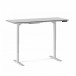 BDI Centro 6451-2 Lift Standing Desk Smooth Satin White / Grey Glass