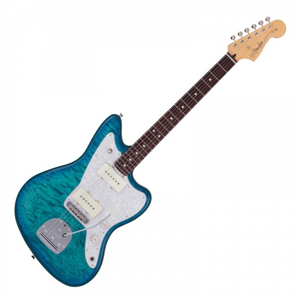 Fender 2024 Collection, Made in Japan Hybrid II Jazzmaster RW, Quilt Aquamarine