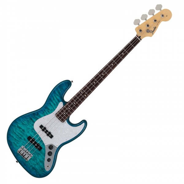 Fender 2024 Collection, Made in Japan Hybrid II Jazz Bass RW, Quilt Aquamarine