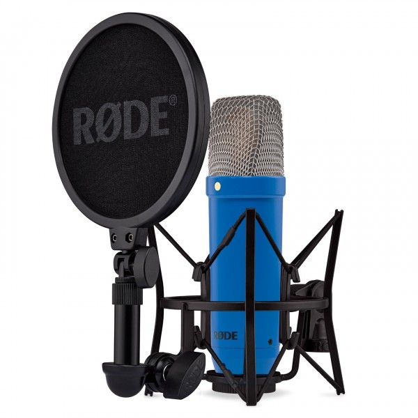 Rode NT1 Signature Series Condenser Microphone, Cobalt - Main Angled