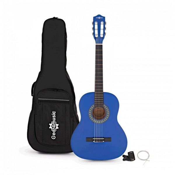 3/4 Classical Guitar Pack, Blue, by Gear4music