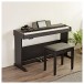 VISIONKEY-500 Digital Piano Bench Pack by Gear4music, Matte Black