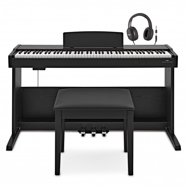 VISIONKEY-500 Digital Piano Bench Pack by Gear4music, Matte Black