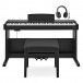 Zestaw ławek do pianina cyfrowego VISIONKEY-500 firmy Gear4music, Matte Black