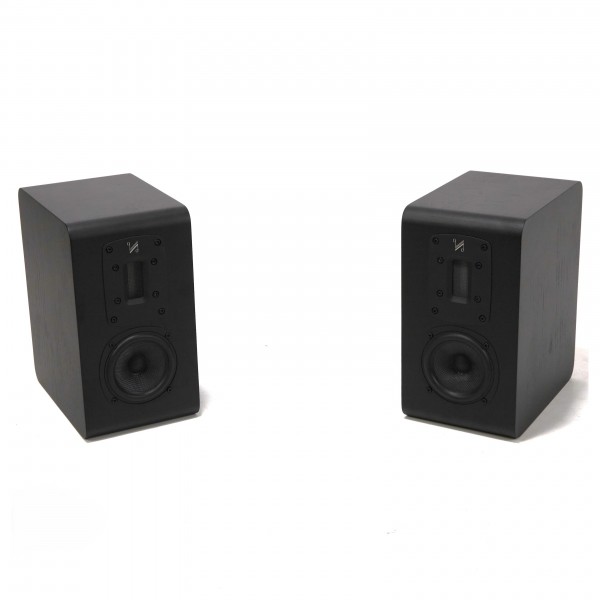 Quad S Series S1 Bookshelf Speakers (Pair), Black Oak - Secondhand