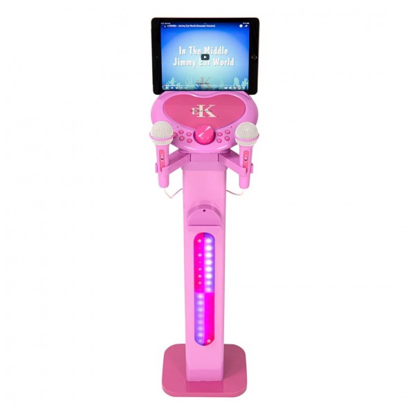 Easy Karaoke Bluetooth Kids Karaoke Machine, Pink - Front