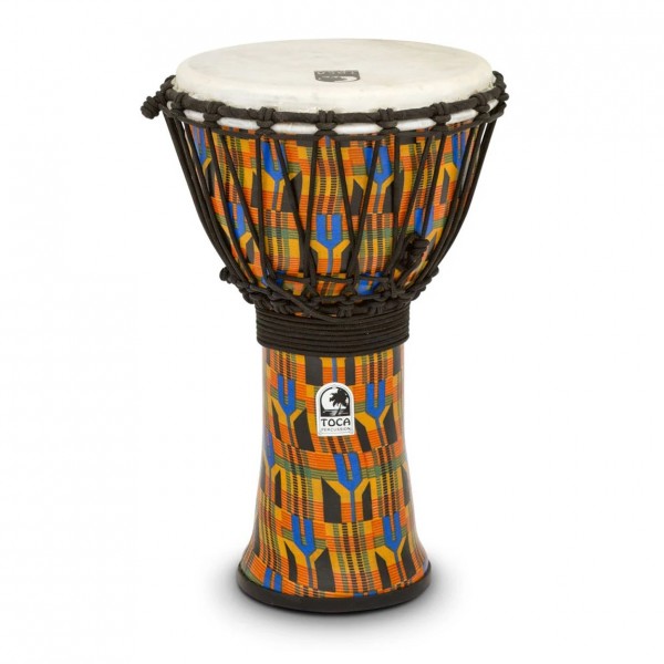 Toca 9" Djembe Freestyle Rope Tuned Kente Cloth - Main