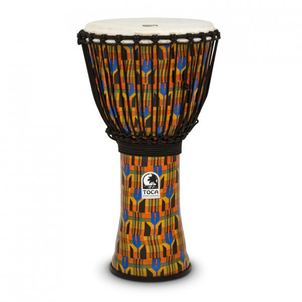 Toca 12" Djembe Freestyle Rope Tuned Kente Cloth - Main