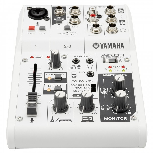 Yamaha AG03 MK1 3-Channel Hybrid Mixer at Gear4music