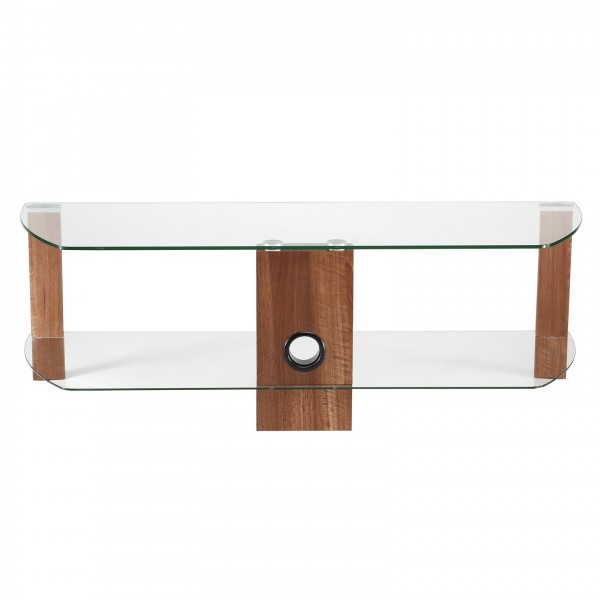 Alphason Century ADCE1200 Glass TV (up to 55-inch) Stand, Walnut Back View