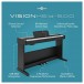 VISIONKEY-500 Digital Piano Pack by Gear4music, Matte Black