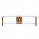 Alphason Century ADCE1500 Glass TV Stand, Walnut
