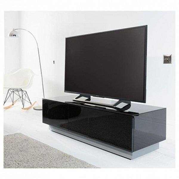 Alphason Element Modular 1250 TV Cabinet Black Gloss at AV